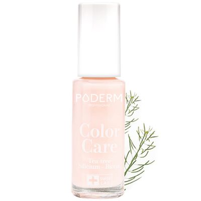 PODERM - nail Polish - Enriched with Tea Tree - Improves nail appearance - Ingredients Natural/Vegan - foot/hand - Swiss Made (Powder Pink)