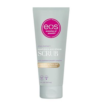 eos Cashmere Skin Collection Pre-Shave Scrub- Vanilla Cashmere Scented, Exfoliating Body Scrub, 7 fl oz