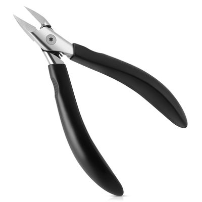 Tisojpod Nail Clippers,Toenail Clipper for Ingrown or Thick Toe Nails,Fingernail Clipper for Men Women Seniors with Stainless Steel Straight Blade Soft Handle Nail Cutter Black
