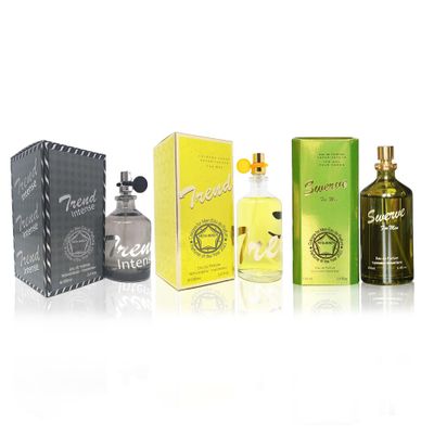 META-BOSEM TrendTrend IntenseSwerve -3Pc Cologne for Men Fragrance Collection, Eau de Parfum Natural Spray - Citrus Notes - Holiday Gift Set (Pack of 3) Each 3.4 Fl Oz, Total 10.20 Fl Oz