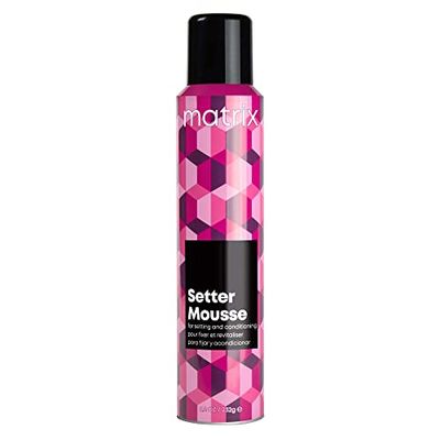 Matrix Setter Mousse - Provides Volumizing Lift and Shine, Humidity Resistant and Controls Frizz, For All Hair Types, Professional Hair Styling and Salon Styling Mousse, 8.2 Oz