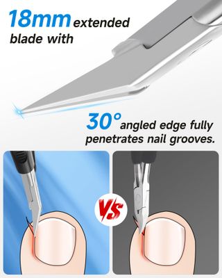 Tisojpod Nail Clippers,Toenail Clipper for Ingrown or Thick Toe Nails,Fingernail Clipper for Men Women Seniors with Stainless Steel Straight Blade Soft Handle Nail Cutter Black