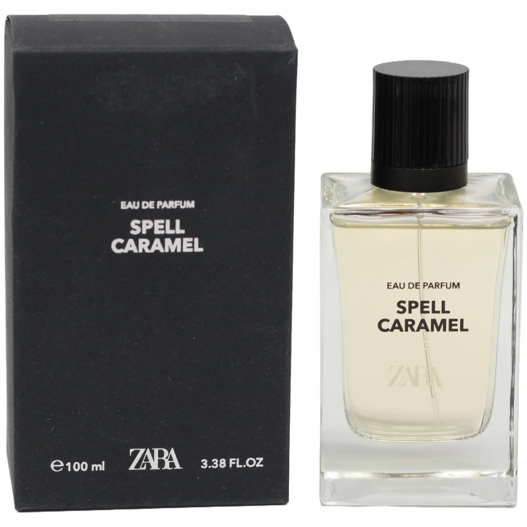 Zara Spell Caramel Men Perfume Enticing Warm Oriental with Blood Orange Ginger Cardamom Fragrance &amp; Luscious Caramel Scent by Jordi Fernndez EDP Eau de Parfum 100ml (3.4 fl. oz.)