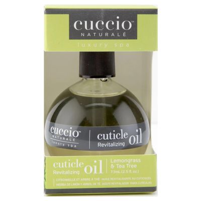 Cuccio Naturale Lemongrass &amp; Tea Tree Cuticle Oil 2.3 Oz - Revitalizing Hydration Treatment with Vitamin E &amp; Eucalyptus, Fast-Absorbing Formula for Dry, Cracked Cuticles and Healthy Nails