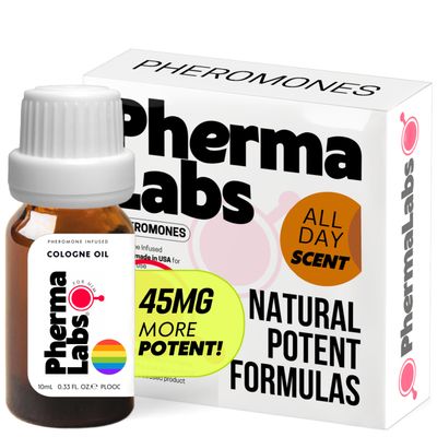 PHERMALABS Gay Cologne Oil 10 mL bottle Pheromone Infused for The Bold Irresistible Allure (All Day Scent 45MG)