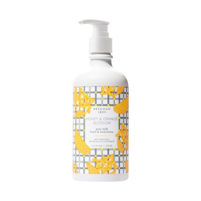 Beekman 1802 Goat Milk Body Lotion, Honey &amp; Orange Blossom - Scented - 12.5 oz - Moisturizing with Shea Butter - for Sensitive Skin - Cruelty Free - Packaging May Vary - Pump Included, Ready for Use