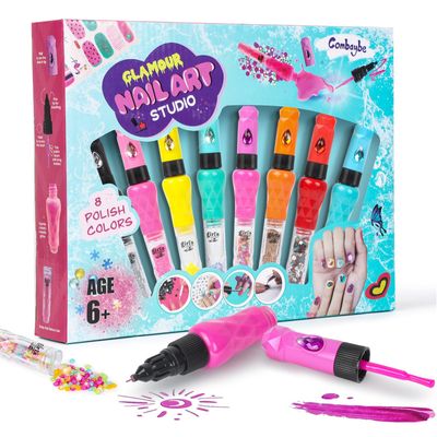 Kids Nail Polish Set for Girls, Nail Art Kit for Ages 7-12 - Girl Gifts - Nail Polish Non Toxic Girl Stuff for Spa Makeup Manicures - Birthday Gift Toys for Girls 7 8 9 10-12 Years Old