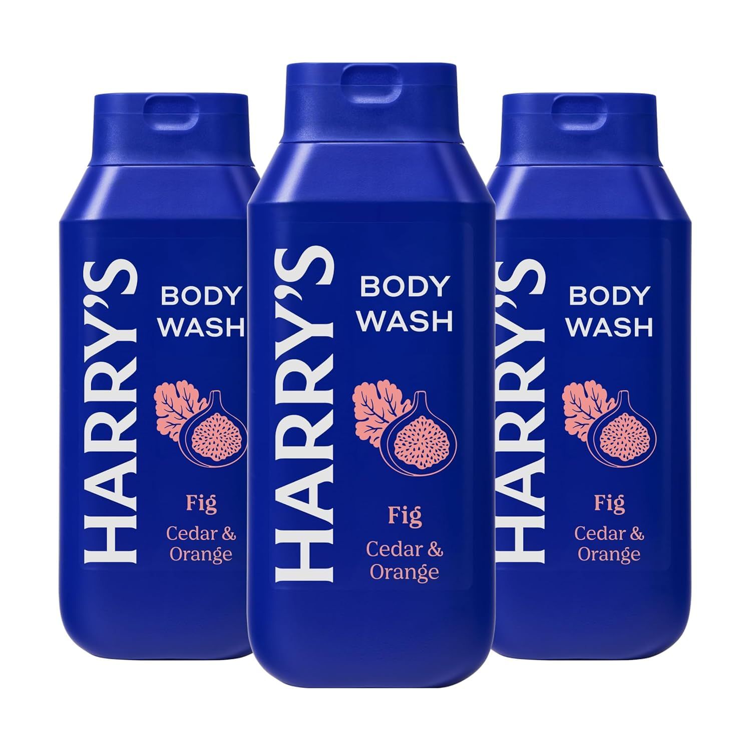 Harrys Mens Body Wash Shower Gel, Fig Scent, 18 oz, Pack of 3