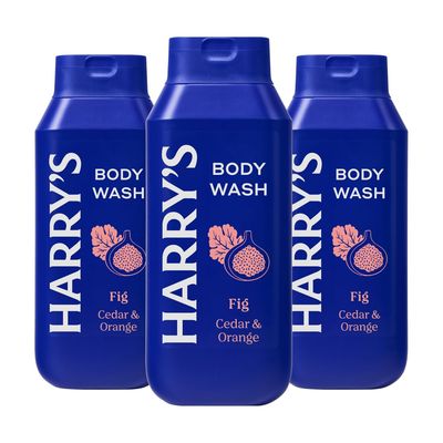Harrys Mens Body Wash Shower Gel, Fig Scent, 18 oz, Pack of 3