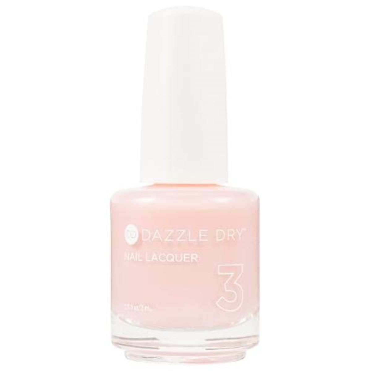 Dazzle Dry Nail Lacquer (Step 3) - Livin La Vida Yoga - A soft and pale creamy pink with a hint of diamond dusted shimmer. Semi-sheer cream. (0.5 fl oz)