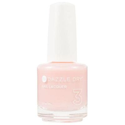 Dazzle Dry Nail Lacquer (Step 3) - Livin La Vida Yoga - A soft and pale creamy pink with a hint of diamond dusted shimmer. Semi-sheer cream. (0.5 fl oz)