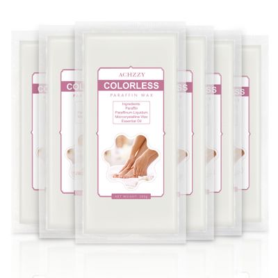Achzzy Natural Paraffin Wax Refills, 6 Pack Paraffin Wax Blocks of Unscented for Paraffin Bath, Paraffin Wax for Hand and Feet for Deep Hydration, Moisturizing and Nourish (Unscented)