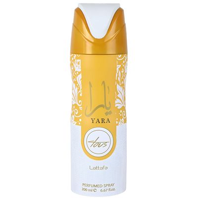 Lattafa Yara Tous - Fruity, Tropical, Gourmand, Musky - Perfumed Deodorant Spray for Women, 6.67 Ounce / 200 ml