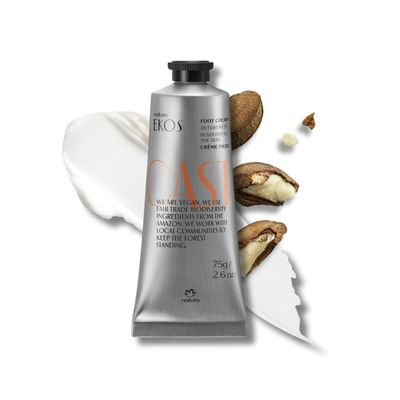 natura - Ekos Castanha Nourishing Foot Cream - Nourish &amp; Soothe Dry Skin - Fast Absorbing - With Brazil Nut Oil to Deeply Moisturize - Vegan &amp; Cruelty-Free - 2.6 oz (75g)