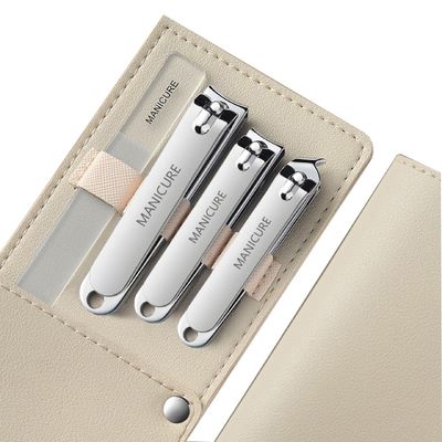 Moogogo Professional 4PCS Nail Clippers Set,Tough on Nails, Compact for Travel, Built with High-Carbon Steel,Fingernail &amp; Toenails Clippers for Men