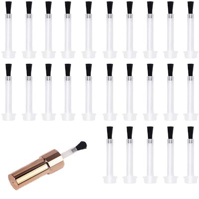 KACHIMOO Replacement Nail Polish Brush Kit Disposable Nail Art Brush Set With Handle Dip Powder Liquid Replacement Brushes Soft Bristles Nail Brushes,25pcs/Box