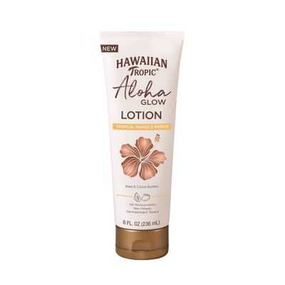 Hawaiian Tropic Aloha Glow Lotion, 8oz | Tan Extender Lotion, After Sun Tan Extender, After Sun Care with Shea Butter &amp; Cocoa Butter, Hawaiian Tropic Body Moisturizer, Body Cream for Women, 8 fl oz
