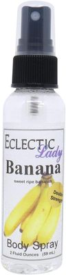 Eclectic Lady Banana Scented Body Mist Spray - Body Mist for Women with Light Fragrance &amp; Cologne with Subtle Aroma for Daily Wear (2oz)