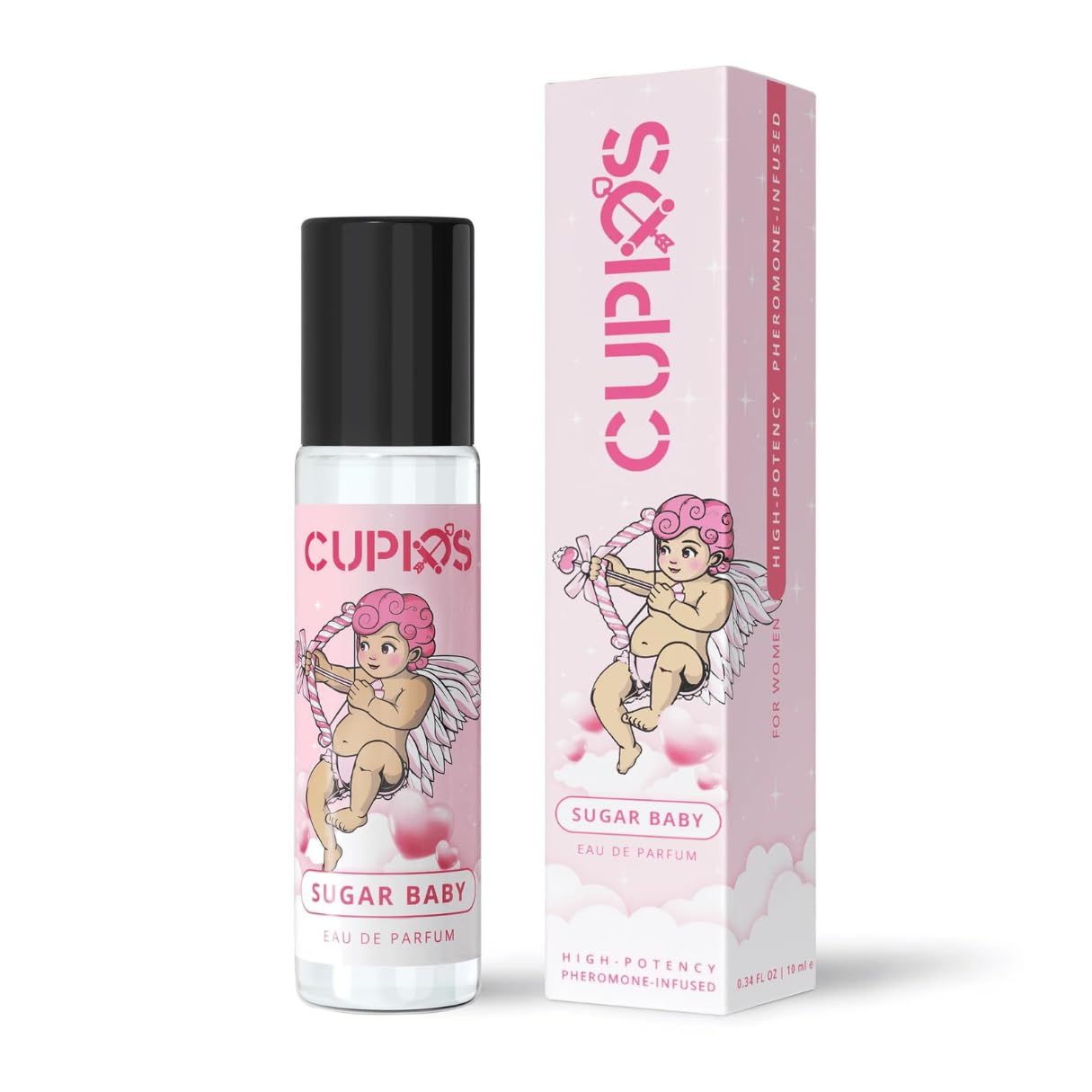 Cupids Sugar Baby Pheromone Perfume for Women 10ml - Infused with PheroPureVXN Floral Fruity Scent Original Pheromone Fragrance Roll On Perfume