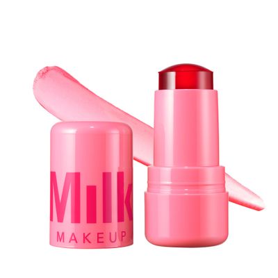 Milk Makeup Cooling Water Jelly Tint - Sheer Lip Cheek Stain with Vegan Collagen, Seawater Aloe - Hydrating, Long-Lasting, Buildable Lip Tint Blush - Chill, 0.17 oz