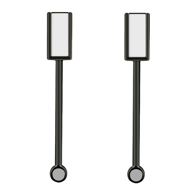 2 Pieces Magnet Stick Double-head Nail Magnet Stick Cat Eye Magic Magnet Stick for 3D Magnetic Cat Eye Gel Magic Nail Art Manicure Tool, Black