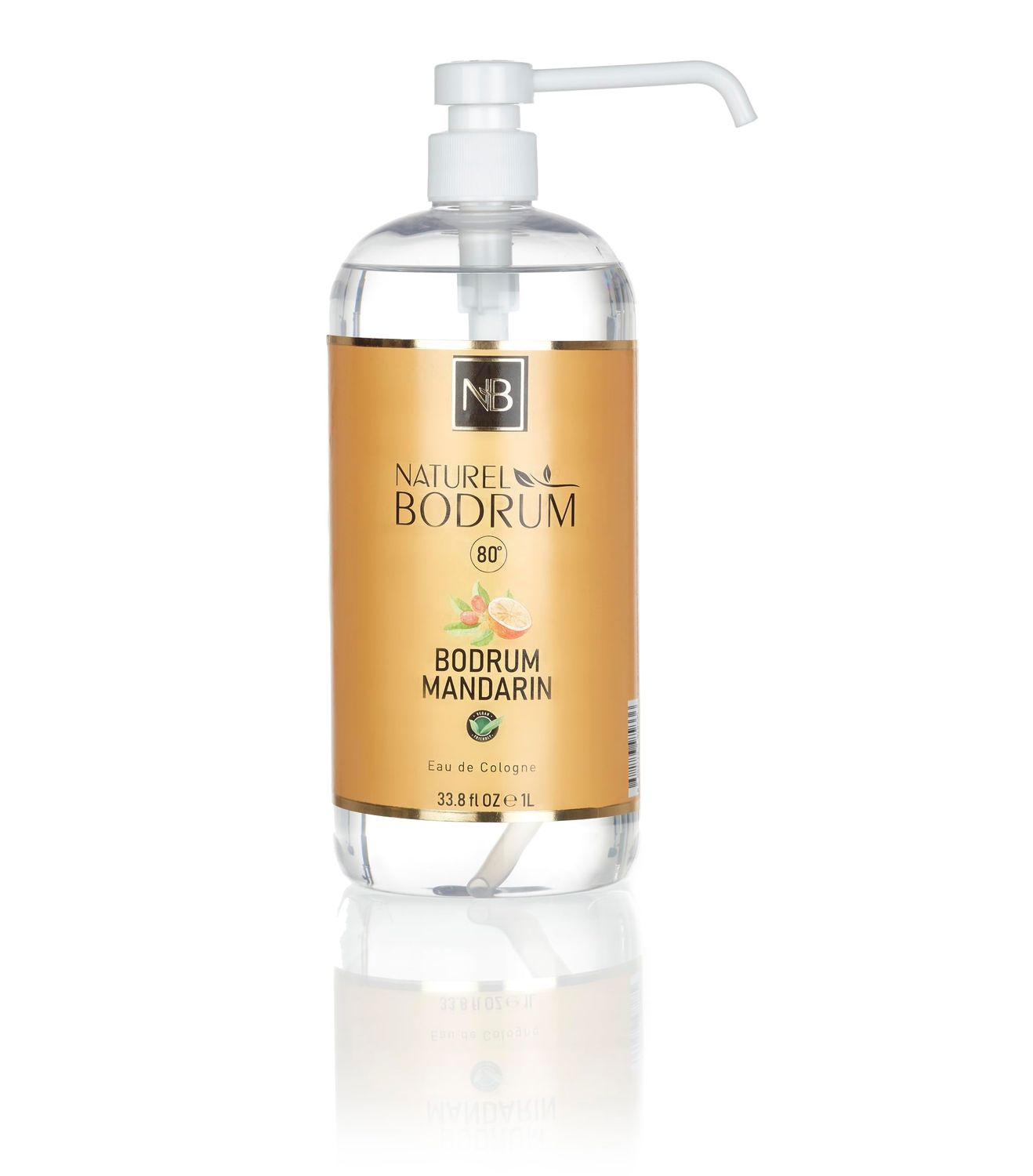 NATURAL BODRUM Orange Cologne for Men 1L (33.8 fl Oz) - Organic &amp; Vegan, Natural, Refreshing Scent, Sweet Orange Scent, Long Lasting Summer Cologne, Eau De Parfum