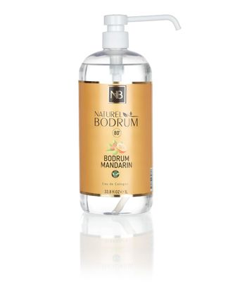 NATURAL BODRUM Orange Cologne for Men 1L (33.8 fl Oz) - Organic &amp; Vegan, Natural, Refreshing Scent, Sweet Orange Scent, Long Lasting Summer Cologne, Eau De Parfum