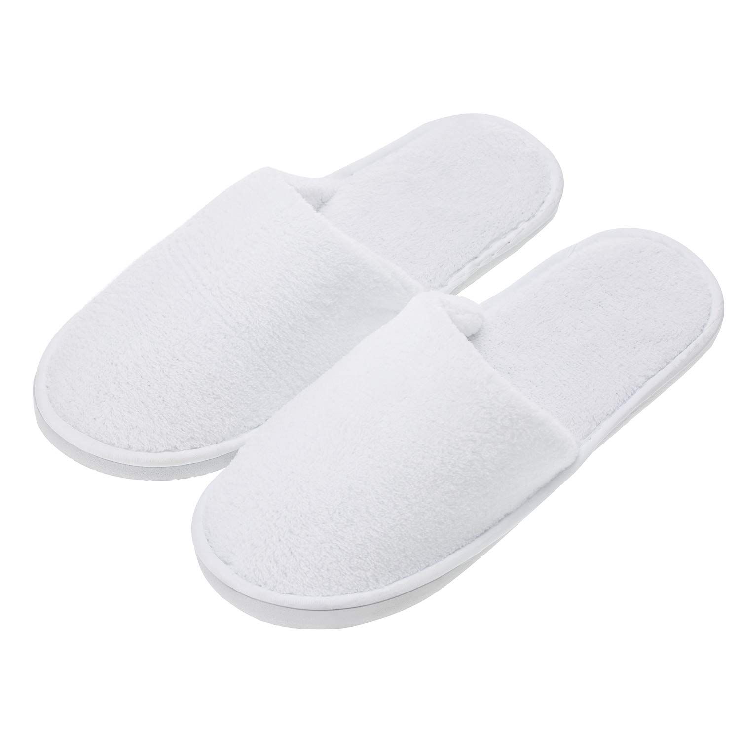 AhfuLife Spa Slippers - 5 Pairs of Disposable, Non-slip Guest Slippers for Hotel, Wedding, Travel &amp; Bedroom