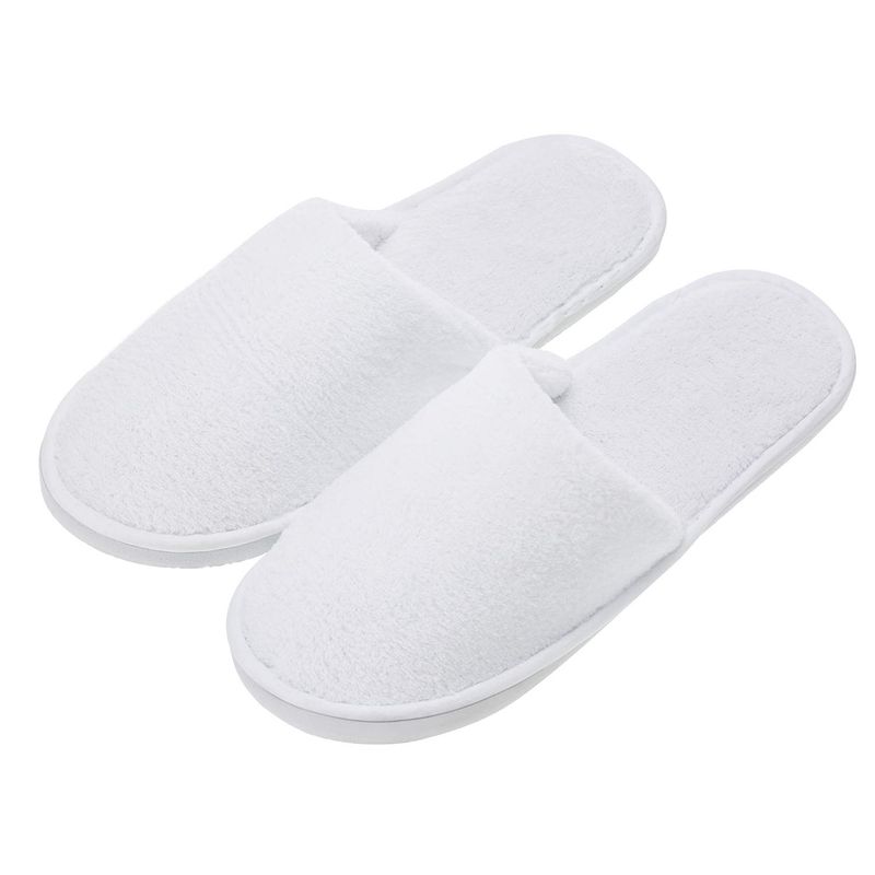 AhfuLife Spa Slippers - 5 Pairs of Disposable, Non-slip Guest Slippers for Hotel, Wedding, Travel &amp; Bedroom