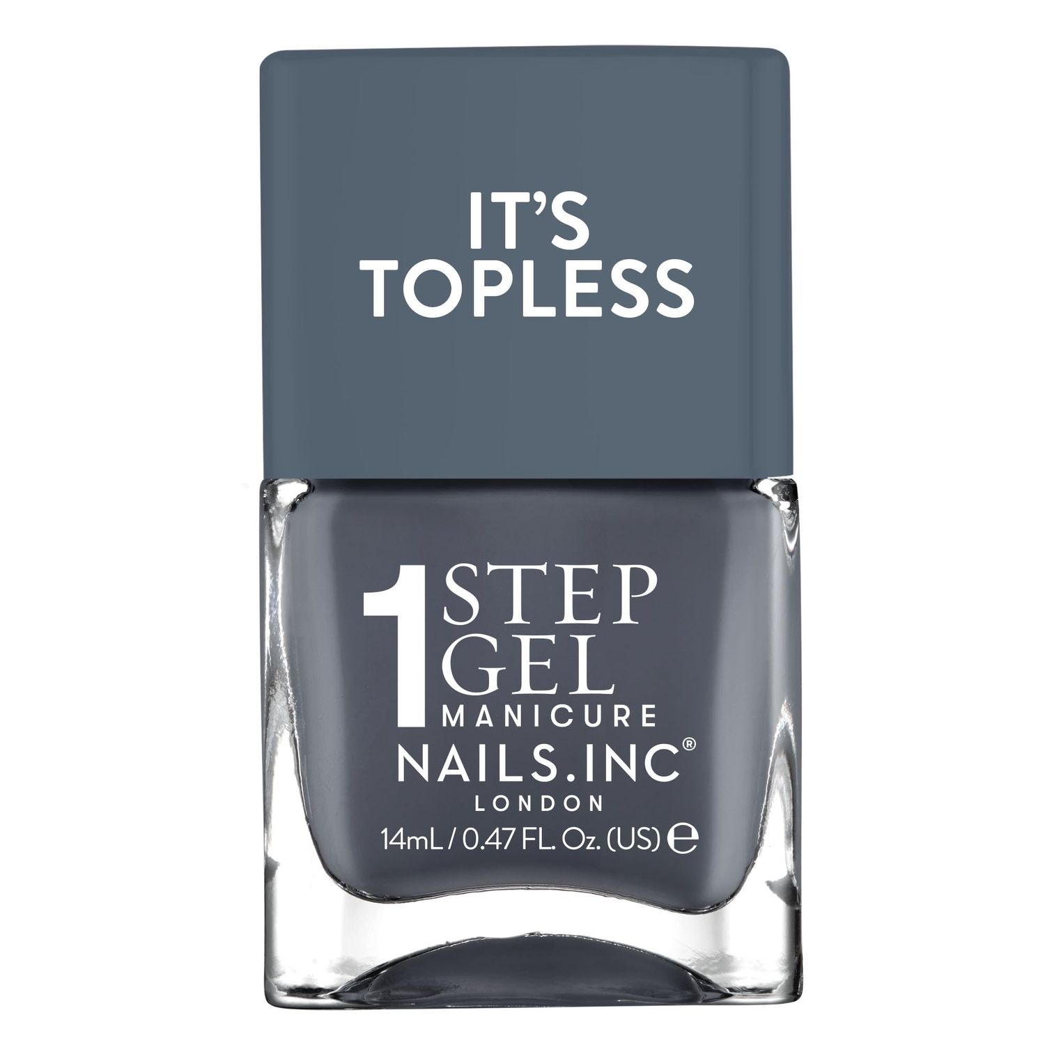 Nails Inc Its Topless Gel-Like Nail Polish, 4-in-1 Base Coat, Treatment, Color &amp; Top Coat, Long Lasting, Strong, Chip Free Nails, Glossy Salon Quality Manicure, Air Dry Nail Polish, Emily, 0.47 Fl Oz