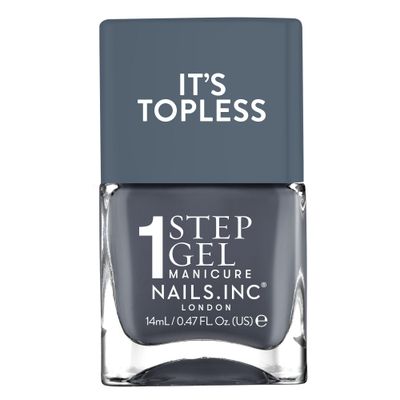 Nails Inc Its Topless Gel-Like Nail Polish, 4-in-1 Base Coat, Treatment, Color &amp; Top Coat, Long Lasting, Strong, Chip Free Nails, Glossy Salon Quality Manicure, Air Dry Nail Polish, Emily, 0.47 Fl Oz