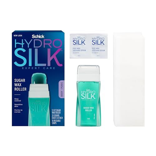 Schick Hydro Silk Sugar Wax Roller for Body Pubic Hair Removal | Roll On Wax Kit for Body and Bikini Line Hair Removal