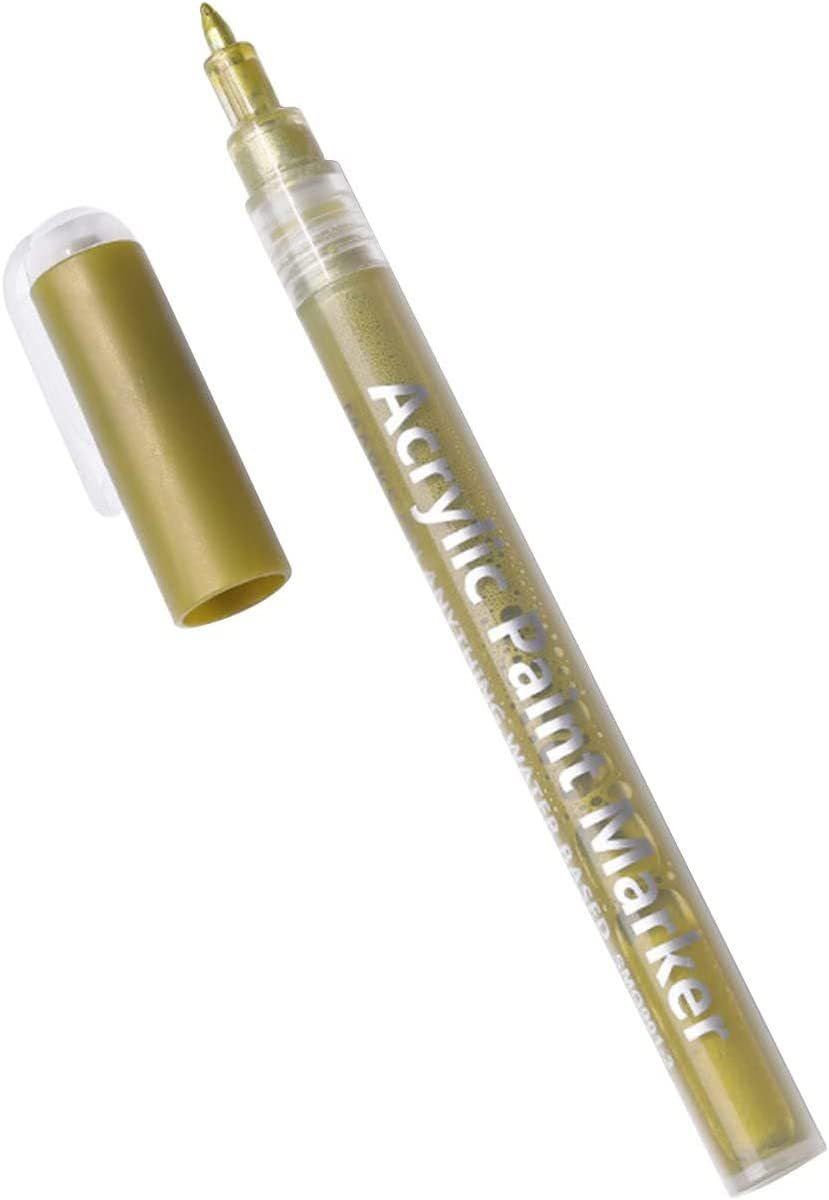 Nail Polish Pen, 1 PCS Nail Art Pen, Nail Pencil, DIY Drawing Painting Pen, for Nails DIY (Gold, 1pcs)