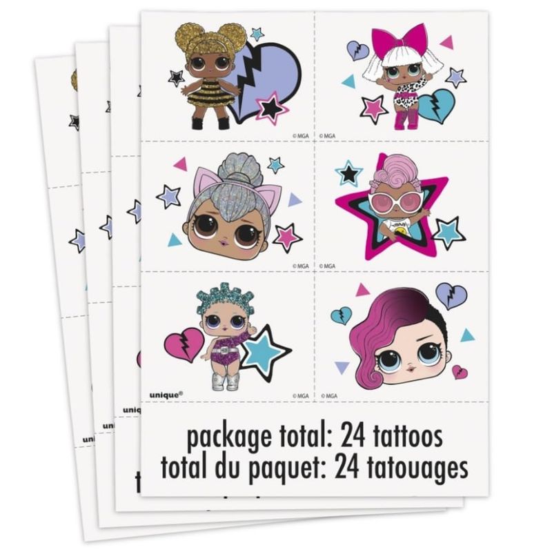 LOL Surprise Tattoos - Pack of 24 | Ultimate Party Favors for Kids - Perfect for Birthday &amp; Themed Celebrations