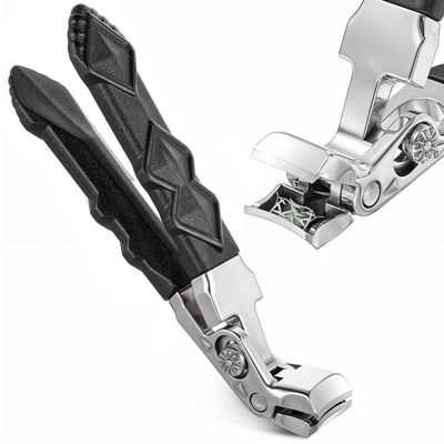 Angled Nail Clippers Podiatrist Thick Nail Cutters Finger Nail Clippers Stainless Steel Toenail Trimmer Tool Wide Jaw Opening with Lock Switch for Pedicure Manicure Finger Toe