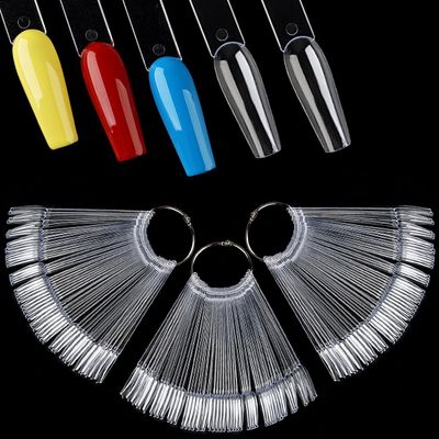 Fcozpjk Clear Nail Color Swatch Sticks, 150Pcs With Ring, Ballerina Practice Tips, Polish Display Samples, Stuff for Nail Techs
