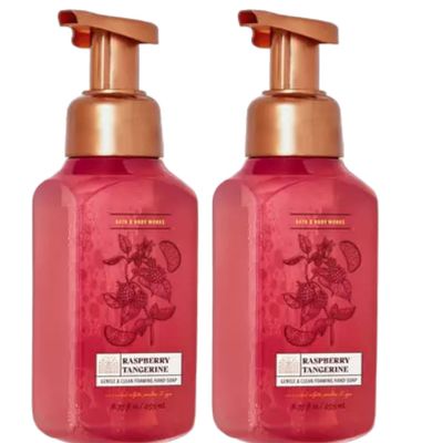 Bath &amp; Body Works Bath and Body Works Gentle Foaming Hand Soap 8.75 Ounce 2-Pack (Raspberry Tangerine)