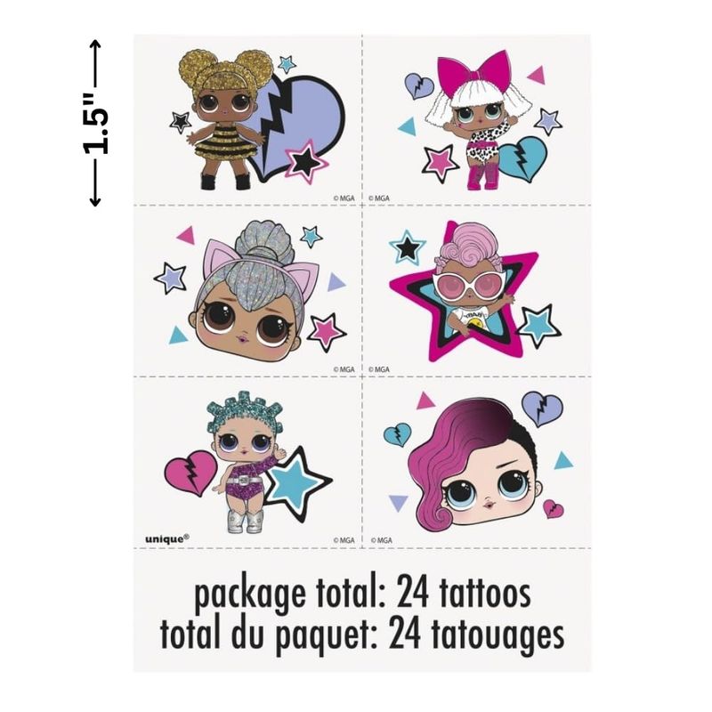 LOL Surprise Tattoos - Pack of 24 | Ultimate Party Favors for Kids - Perfect for Birthday &amp; Themed Celebrations