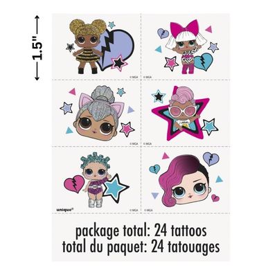 LOL Surprise Tattoos - Pack of 24 | Ultimate Party Favors for Kids - Perfect for Birthday &amp; Themed Celebrations