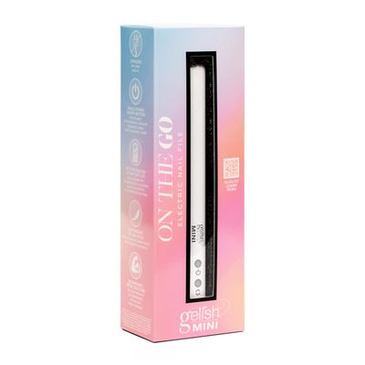 Gelish MINI On The Go Electric Nail File - Lightweight, Portable Nail Drill, Shaping, Filing, Gel Removal - 12 Interchangeable Bits &amp; 6 Sanding Bands for DIY Manicures &amp; Pedicures.