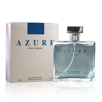 A CENTER Azure Pour Homme Cologne for Men/Eau de Parfum Natural Spray 3.4 Fl Oz Perfume for Men Suitable for All Skin Type Men Fragrance Daily Used
