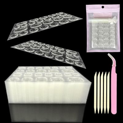 Fomkrio 1200Pcs Nail Adhesive Tabs, Extra Large Sticky Tabs for Nails, 50 Sheets Double Sided Thick &amp; Strong Glue Stickers for Press on Manicure