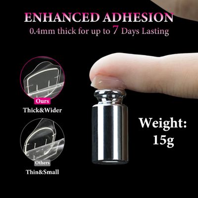 Fomkrio 1200Pcs Nail Adhesive Tabs, Extra Large Sticky Tabs for Nails, 50 Sheets Double Sided Thick &amp; Strong Glue Stickers for Press on Manicure