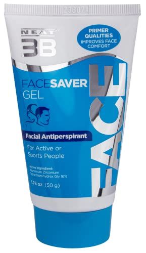 Neat Feat 3B Face Saver Antiperspirant Gel for Facial Perspiration &amp; Shine, White and Blue, 1.76 Fl Oz