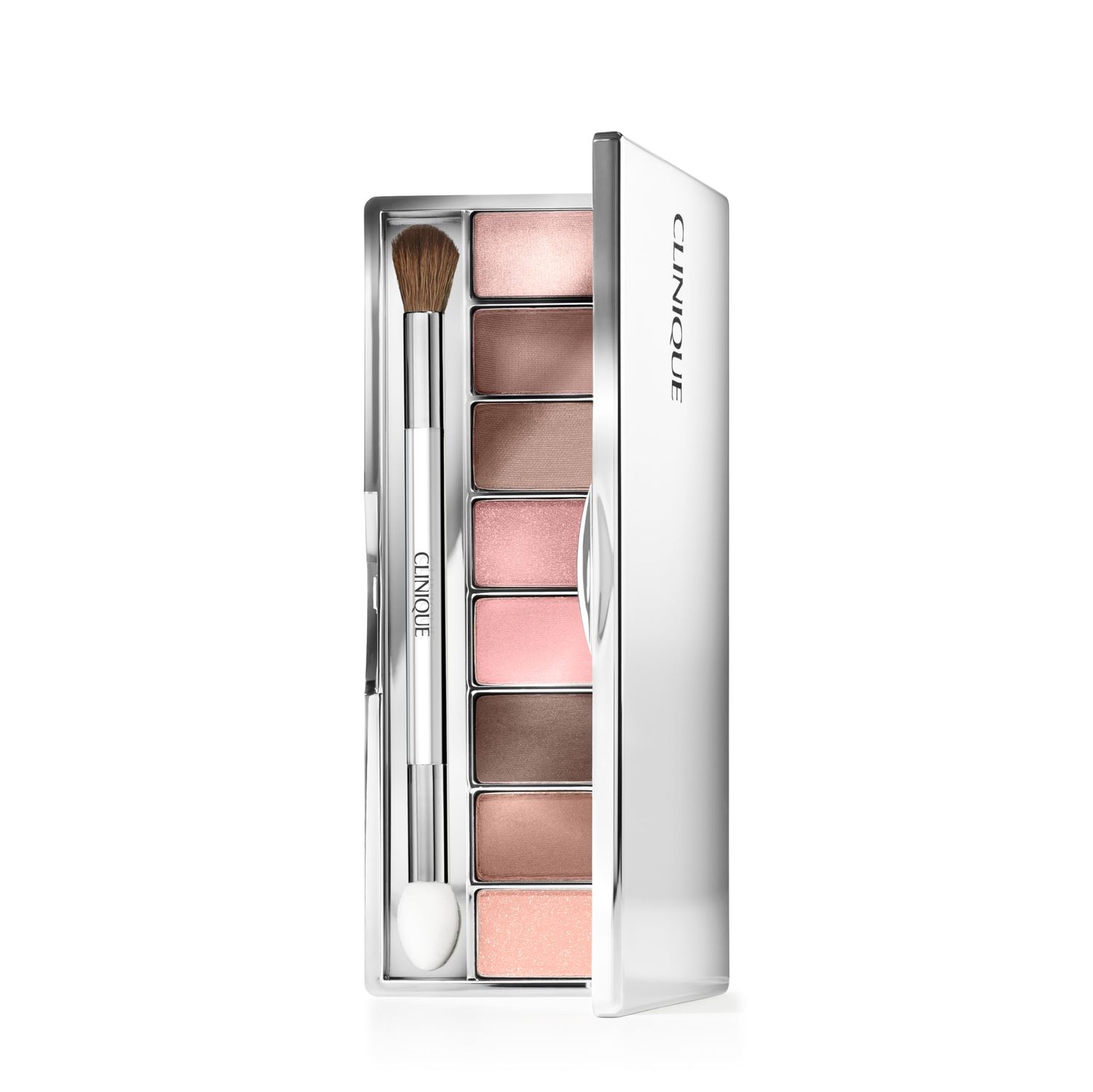 Clinique All About Shadow Eye Shadow Palette, 8 Silky Buildable Shades | Safe For Sensitive Eyes, A Pink Honey Affair, 0.41 Ounce
