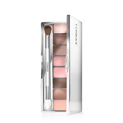 Clinique All About Shadow Eye Shadow Palette, 8 Silky Buildable Shades | Safe For Sensitive Eyes, A Pink Honey Affair, 0.41 Ounce