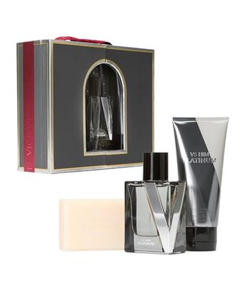 Victorias Secret Platinum 3 Piece Luxe Fragrance Gift Set: 1.7 oz. Cologne, Travel Lotion, &amp; Body Bar