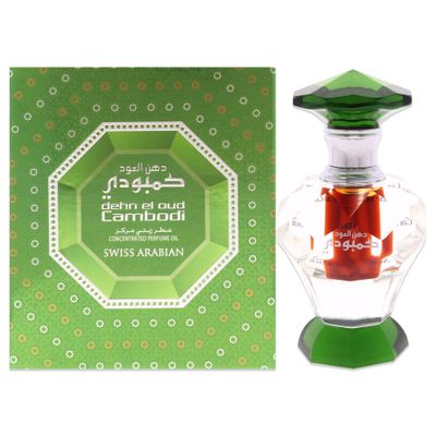 Swiss Arabian Dehn El Oud Cambodi - Luxury Products From Dubai - Long Lasting Personal Perfume Oil Fragrance - A Seductive Signature Aroma - 0.1 Oz