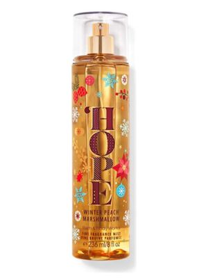 Bath &amp; Body Works Winter Peach Marshmallow Fine Fragrance Body Spray Mist 8 oz (Winter Peach Marshmallow)