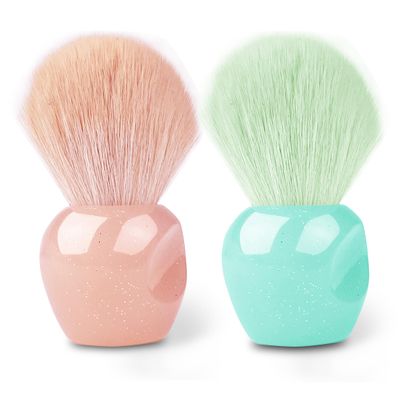 Soft Nail Art Dust Remover Brush,2 PCS- High-Quality Synthetic Fiber, Professional Manicure Tools, Multi-functional Blush Brush, Ergonomic Design, Perfect Gift for Nail Technicians and Beauty Lovers